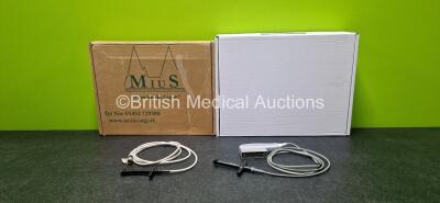 Job Lot Including 1 x Siemens CW2 Model 1P 7472744 Transducer / Probe in Box *Mfd 2003* and 1 x GE PD2 Ref KE100005 Transducer / Probe in Box *Mfd 2021* (Both Untested) *Asset No 297751 / 293487*