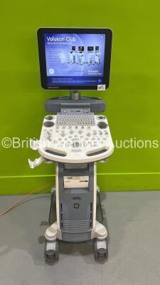 GE Voluson P8 Flat Screen Ultrasound Scanner Ref BT16 *S/N VP8000776* **Mfd 09/2016** Software Version SPC310 (16.0.4.2524) with Sony UP-D898 Digital Graphic Printer (Powers Up)