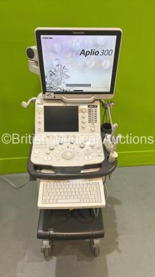 Toshiba Aplio 300 TUS-A300 Flat Screen Ultrasound Scanner *S/N WAB1592159* **Mfd 09/2015** Software Version AB_V6.80*R102 with 3 x Transducers / Probes (PVT-781VT *Mfd 04/2022* / PVT-375BT *Mfd 08/2017* and PVT-781VT *Mfd 11/2017*) and Sony UP-D898MD Digi