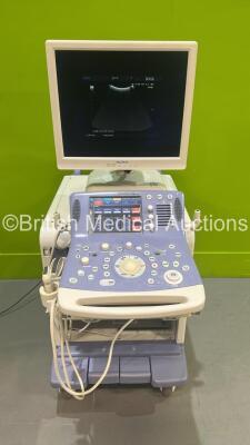 Aloka ProSound Alpha 10 Flat Screen Ultrasound Scanner *S/N M01701* **Mfd 2007** with 2 x Transducers / Probes (UST-9130 and UST-5411) (Powers Up)