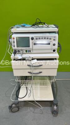 GE 250cx Series Fetal Monitor on Stand with 3 x Transducers and Finger Trigger (Powers Up)