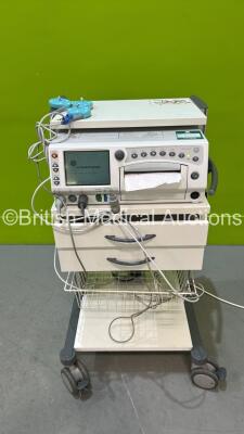 GE 250cx Series Fetal Monitor on Stand with 3 x Transducers and Finger Trigger (Powers Up)