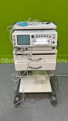 GE 250cx Series Fetal Monitor on Stand with 3 x Transducers and Finger Trigger (Powers Up)