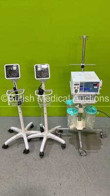 1 x Hologic Aquilex Fluid Control Management System with Cups on Stand (Powers Up) and 2 x Hill rom BP Meters on Stands