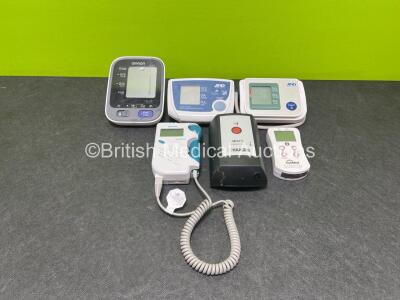 Mixed Lot Including 1 x Omron M6 BP Monitor, 1 x A&D Medical BP Monitors, UA-767S / UA-767, 1 x Sunmed Peripheral Nerve Stimulator Sunstim Pro, 1 x Edan SonoTrax Doppler, 1 x Haagen Misty Student Unit