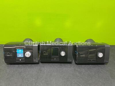 3 x ResMed Airsense 10 Elite CPAPS with 1 x Power Supply (All Power Up with Missing Humidifiers) *SN 23182922615 / 23193627454 / 23221019653*