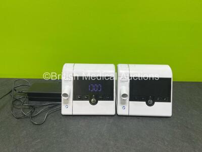 2 x Lowenstein Medical Prisma Smart Max WM090TD Units with 1 x Power Supply *Mfd - 2022 / 2021* (Both Power Up with 1 x Missing Humidifier) *SN 26101263 / 26071637*