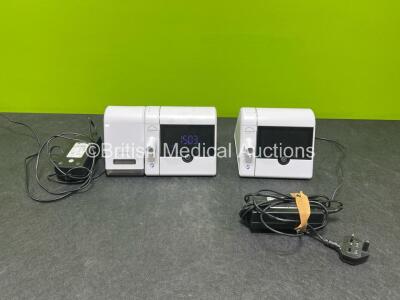 2 x Lowenstein Medical Prisma Smart Max WM090TD Units with 1 x Humidifier and 1 x Prisma Aqua Humidifier *Mfd - 2021 / 2021* (Both Power Up with Stock Power Supply) *SN 26066150 / 26066674*