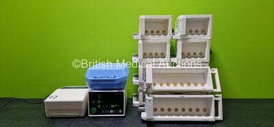 Mixed Lot Including 8 x Philips REF 865243 Module Racks, 2 x Philips M8048A Module Racks, 1 x HME LifePulse LP10 Monitor (Powers Up), 1 x Viaclin Alternating Pressure Overlay Mattress Pump (Powers Up), 1 x Medix AC2000 Nebuliser