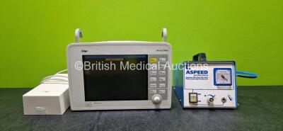 Mixed Lot Including 1 x Drager Infinity Delta Patient Monitor Including HemoMed 1, NBP, Aux/Hemo 3 and MultiMed Options (Powers Up) with 1 x Power Supply and 1 x 3A Aspeed Professional Suction Equipment