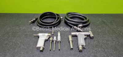 Job Lot Including 1 x 3M Mini Driver Handpiece with 1 x 3M K114A Attachment, 1 x 3M K120 Attachment, 1 x 3M K110 Attachment, 1 x Jacobs Key and 1 x Hose and 1 x ConMed Linvatec Hall PowerPro PRO6175 Handpiece with 1 x Accessory and 1 x Hose *SN LAA00280 /