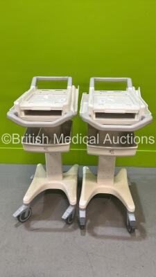 2 x Trolleys for Philips PageWriter TC50 ECG Machines