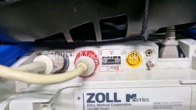 Zoll M Series CCT Biphasic Max Joule 200 Defibrillator / Monitor (Powers Up) Including ECG, SpO2, CO2, T1, T2, P1, P2, NIBP and Printer Options - 7