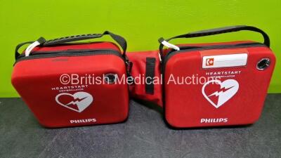 2 x Philips Heartstart HS1 Defibrillators (Both Power Up) In Carry Case with 2 x LiMnO2 M5070A Batteries *Install Before 2026 / 2026* - 4