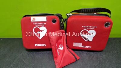 2 x Philips Heartstart HS1 Defibrillators (Both Power Up) In Carry Case with 2 x LiMnO2 M5070A Batteries *Install Before 2026 / 2026* - 4