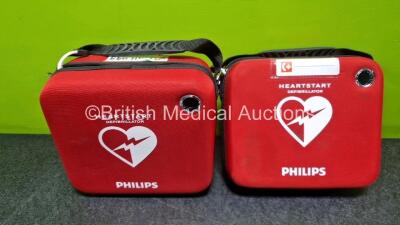 2 x Philips Heartstart HS1 Defibrillators (Both Power Up) In Carry Case with 2 x LiMnO2 M5070A Batteries *Install Before 2026 / 2026* - 4