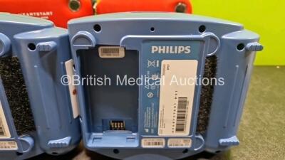 2 x Philips Heartstart HS1 Defibrillators (Both Power Up with Stock Battery Stock Battery Not Included) In Carry Case - 4