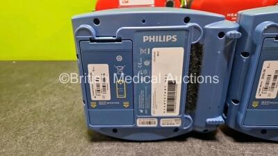 2 x Philips Heartstart HS1 Defibrillators (Both Power Up with Stock Battery Stock Battery Not Included) In Carry Case - 5