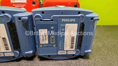 2 x Philips Heartstart HS1 Defibrillators (Both Power Up with Stock Battery Stock Battery Not Included) In Carry Case - 6