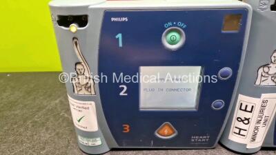 2 x Philips FR2+ Defibrillators (Both Power Up) in Case with 2 x LiMno2 Batteries *Install Before 2029 / 2023* - 2