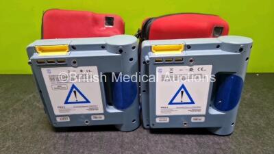 2 x Philips FR2+ Defibrillators (Both Power Up) in Case with 2 x LiMno2 Batteries *Install Before 2029 / 2023* - 4