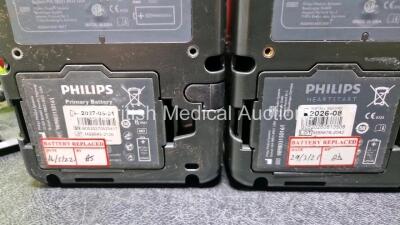 2 x Philips Heartstart FR3 Defibrillators (Both Power Up) in Case with 2 x LiMnO2 Batteries *Install Before 2027 / 2026* **SN C18G01323 / C17100267** - 4