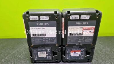 2 x Philips Heartstart FR3 Defibrillators (Both Power Up) with 2 x LiMnO2 Batteries *Install Before 2025 / 2026* **SN C15C00163 / C15C00128** - 4