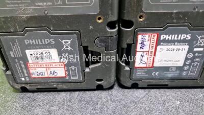 2 x Philips Heartstart FR3 Defibrillators (Both Power Up) with 2 x LiMnO2 Batteries *Install Before 2028 / 2026* **SN C15C00049 / C15C00050** - 4