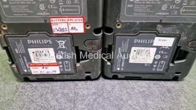 2 x Philips Heartstart FR3 Defibrillators (Both Power Up) with 2 x LiMnO2 Batteries *Install Before 2027 / 2024* **SN C15C00102 / C15C00100** - 4