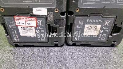 2 x Philips Heartstart FR3 Defibrillators (Both Power Up) with 2 x LiMnO2 Batteries *Install Before 2027 / 2025* **SN C15C00064 / C15C00040** - 4