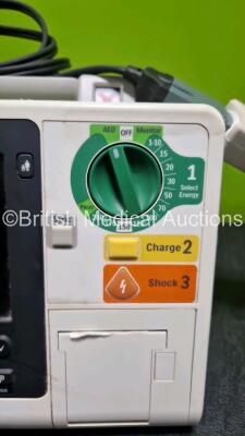 Philips Heartstart XL+ Defibrillator (Draws Power) Including Pacer, ECG and Printer options with Paddle Lead, Li-ion Battery and M3725A Test Load *SN US61305764* - 3