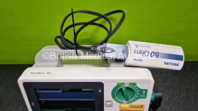 Philips Heartstart XL+ Defibrillator (Powers Up) Including Pacer, ECG and Printer options with Paddle Lead, Li-ion Battery and M3725A Test Load - 3