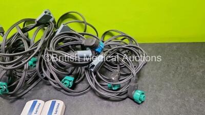 Job Lot of Philips Paddle Leads and 2 x M3725A Test Loads - 4