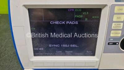 Zoll R Series Plus Defibrillator / Monitor (Powers Up with Stock Battery Stock Battery Not Included) Including ECG and Printer Options with 1 x Paddle Lead *SN AFF13C027884* - 2