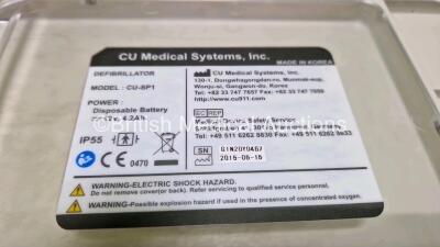 2 x CU Medical Systems Inc iPAD Intelligent Public Access Defibrillators (Both Suspected Flat Batteries) in Case with 2 x Flat LimNo2 Batteries *SN G1N2OY05014 / G1N20Y467*( - 5