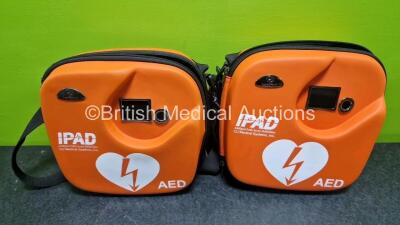 2 x CU Medical Systems Inc iPAD Intelligent Public Access Defibrillators (Both Suspected Flat Batteries) in Case with 2 x Flat LimNo2 Batteries *SN G1N0Y0457 / G1N20Y0131* - 4