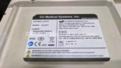 2 x CU Medical Systems Inc iPAD Intelligent Public Access Defibrillators (Both Suspected Flat Batteries) in Case with 2 x Flat LimNo2 Batteries *SN G1N0Y0457 / G1N20Y0131* - 6