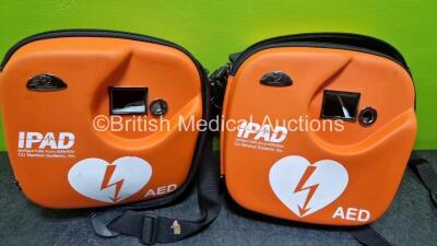 2 x CU Medical Systems Inc iPAD Intelligent Public Access Defibrillators (Both Suspected Flat Battery) in Case with 1 x Flat LimNo2 Battery *SN G1N13G0025 / G1N20Y0529* - 4