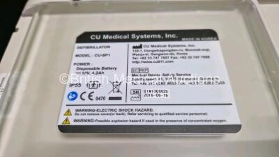 2 x CU Medical Systems Inc iPAD Intelligent Public Access Defibrillators (Both Suspected Flat Battery) in Case with 1 x Flat LimNo2 Battery *SN G1N13G0025 / G1N20Y0529* - 5