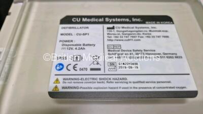 2 x CU Medical Systems Inc iPAD Intelligent Public Access Defibrillators (Both Suspected Flat Battery ) in Case with 2 x Flat LimNo2 Batteries *SN G1N20Y0546 / G1N20Y0244* - 4