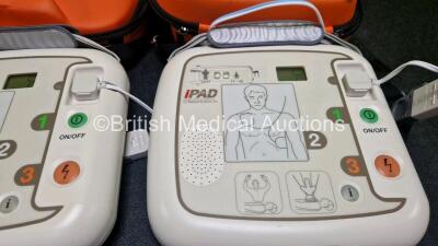 2 x CU Medical Systems Inc iPAD Intelligent Public Access Defibrillators (Both Suspected Flat Battery ) in Case with 2 x Flat LimNo2 Batteries *SN G1N20Y0231 / G1N20Y0502* - 3