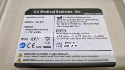 2 x CU Medical Systems Inc iPAD Intelligent Public Access Defibrillators (Both Suspected Flat Battery ) in Case with 2 x Flat LimNo2 Batteries *SN G1N20Y0231 / G1N20Y0502* - 4