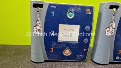 Job Lot Including 1 x Philips Heartstart FR2+ Defibrillator and 1 x Laerdal Heartstart Defibrillator (Both Powers Up) - 3