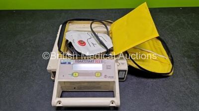 Job Lot Including 1 x Laerdal Heartstart 911 AED (No Power Due to Suspected Flat Battery), 1 x Schiller Cardiovit MS-2007 Interpretive ECG Machine (Cracked Screen - See Photo) and Physio Control Lifepak CR Plus Defibrillators (1 x Powers Up, 1 x Missing L - 9