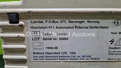 Job Lot Including 1 x Laerdal Heartstart 911 AED (No Power Due to Suspected Flat Battery), 1 x Schiller Cardiovit MS-2007 Interpretive ECG Machine (Cracked Screen - See Photo) and Physio Control Lifepak CR Plus Defibrillators (1 x Powers Up, 1 x Missing L - 10