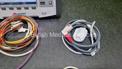 GS Corpuls3 Slim Defibrillator Ref : 04301 (Powers Up) with Corpuls Patient Box Ref : 04200 (Powers Up) with Pacer, Oximetry, ECG-D, ECG-M, CO2, CPR, NIBP and Printer Options with 4 and 6 Lead ECG Leads, CO2 Cable, Hose, SpO2 Cable, TG-121T Cable, 3 x Li - 3