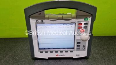 GS Corpuls3 Slim Defibrillator Ref : 04301 (Powers Up) with Corpuls Patient Box Ref : 04200 (Powers Up) with Pacer, Oximetry, ECG-D, ECG-M, CO2, CPR, NIBP and Printer Options with 4 and 6 Lead ECG Leads, CO2 Cable, Hose, SpO2 Cable, TG-121T Cable, 3 x Li - 6