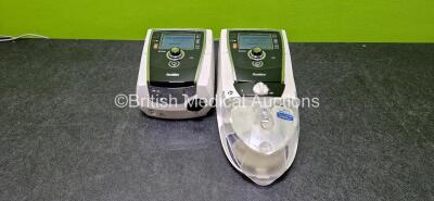 2 x ResMed Stellar 100 CPAP Units (Both Power Up) with 1 x ResMed H4i Humidifier *SN 22191337486 / 22191018922*