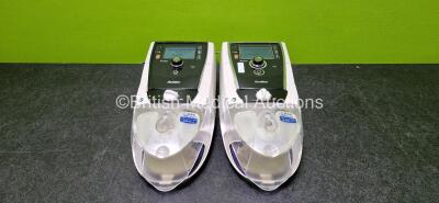 2 x ResMed Stellar 100 CPAP Units (Both Power Up and Both Missing Back Casings - See Photo) with 2 x ResMed H4i Humidifier *SN 22211584474 / 22191468998*