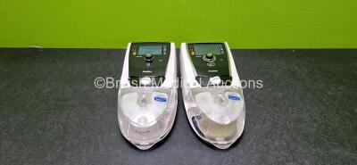 2 x ResMed Stellar 150 CPAP Units (Both Power Up) with 2 x ResMed H4i Humidifiers *SN 22211806663 / 22181291567*